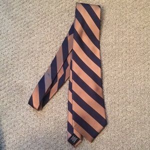 5/$15 Gold and Navy George Striped Tie